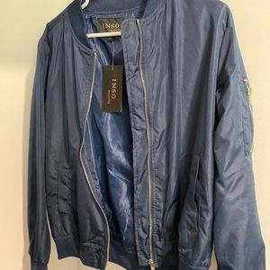 Blue bomber jacket